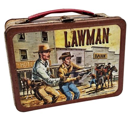 Vintage Lawman Lunch Box 1961 by King Seeley 